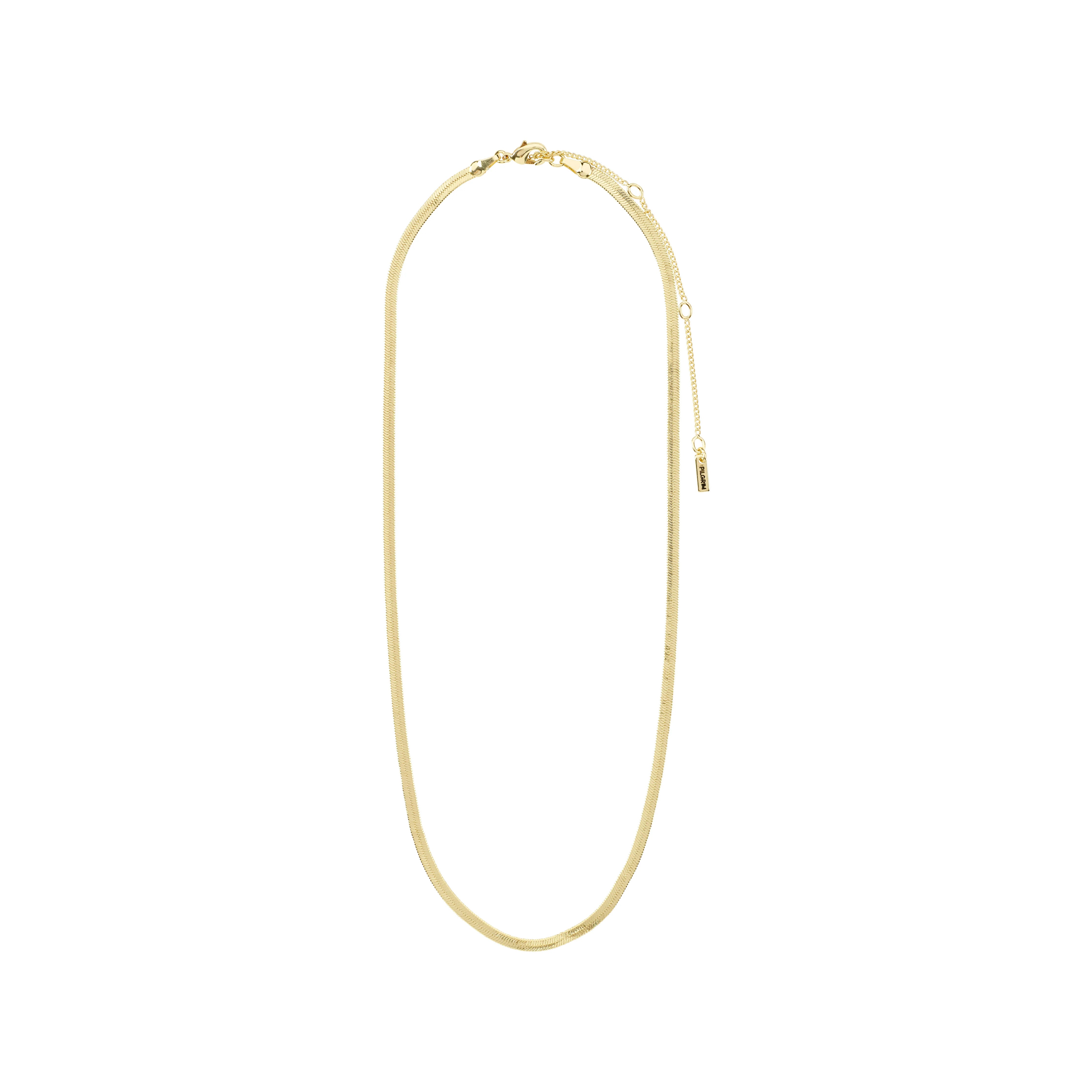 Pilgrim Joanna Flat Snake Chain Necklace Gold-Plated