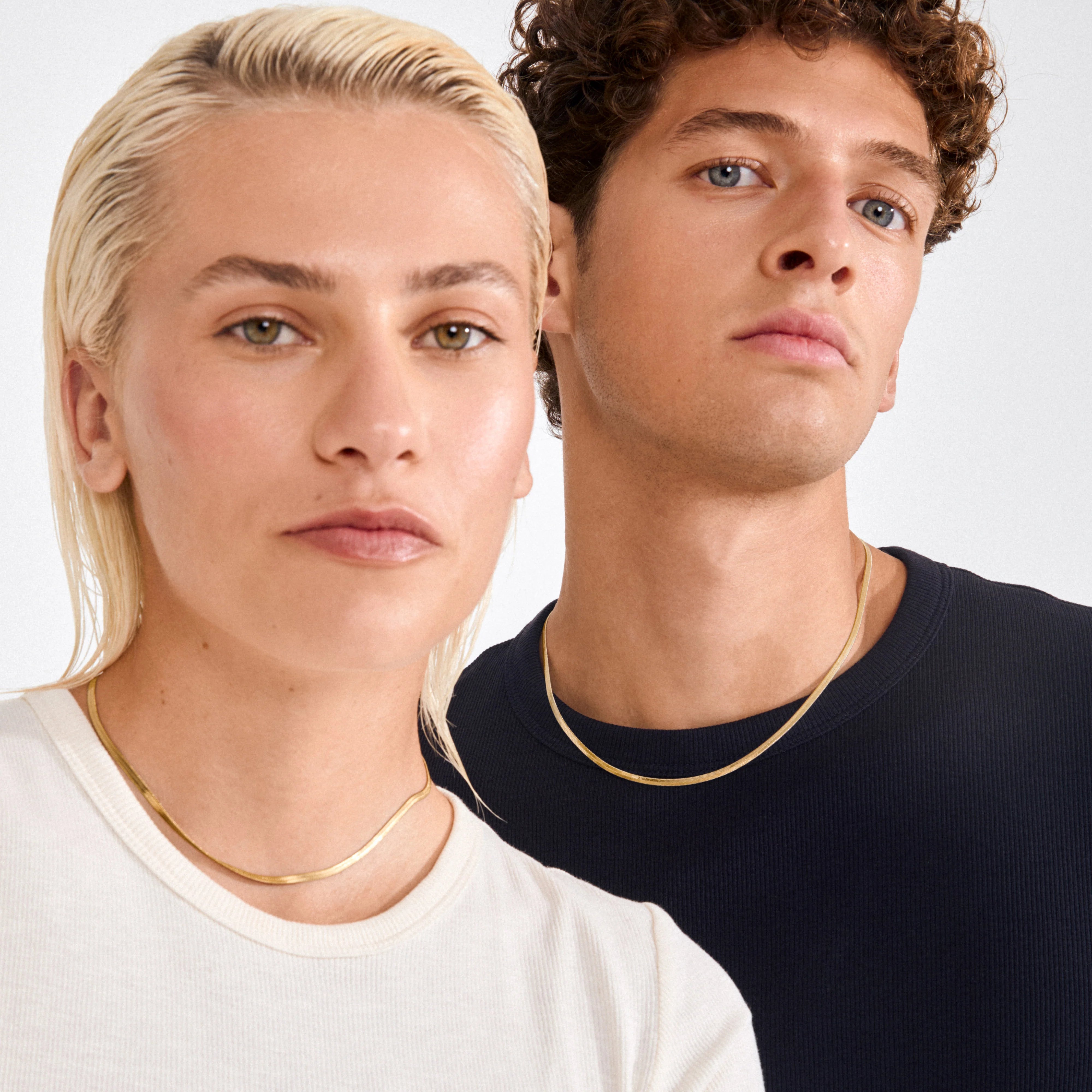 Pilgrim Joanna Flat Snake Chain Necklace Gold-Plated