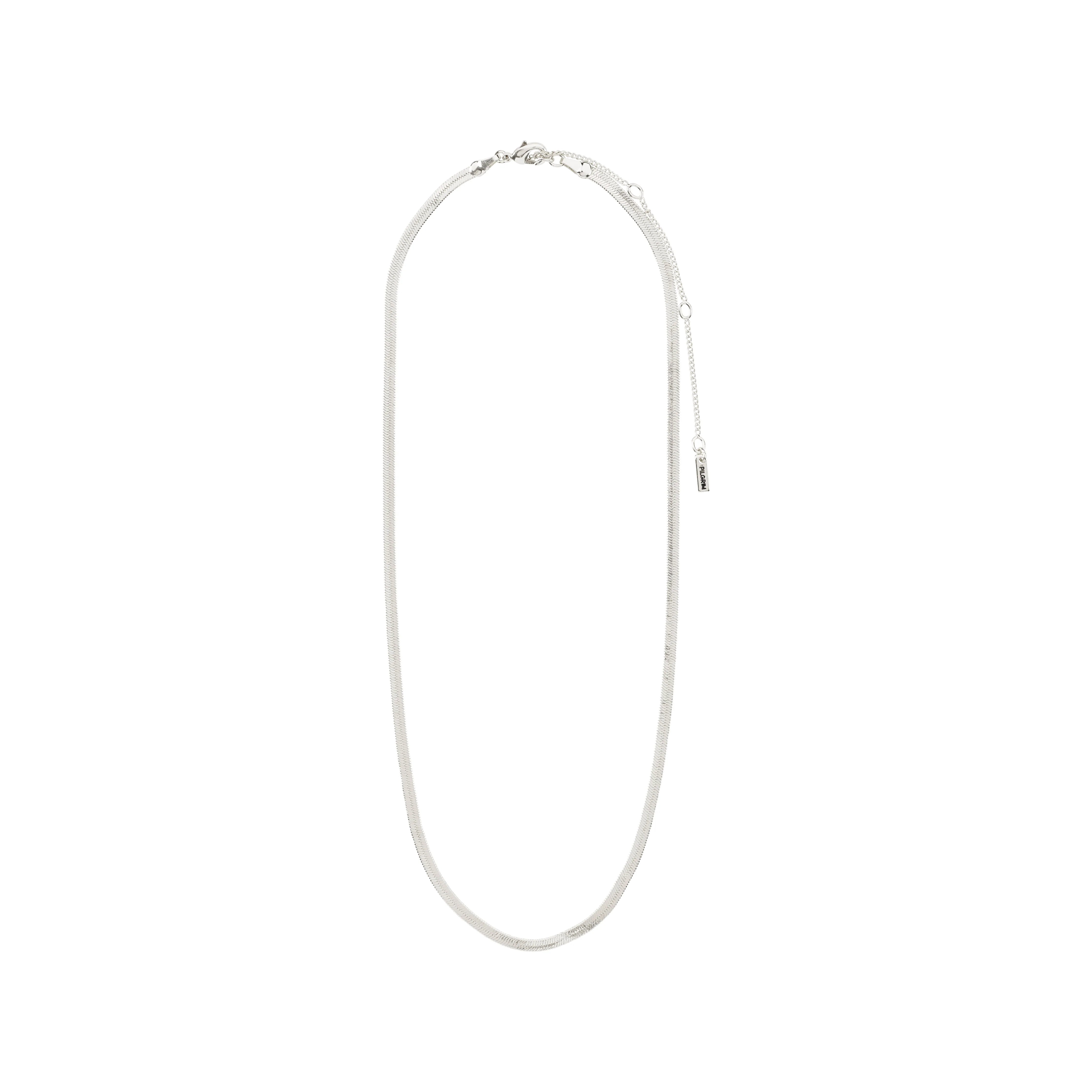 Pilgrim Joanna Flat Snake Chain Necklace Silver-Plated