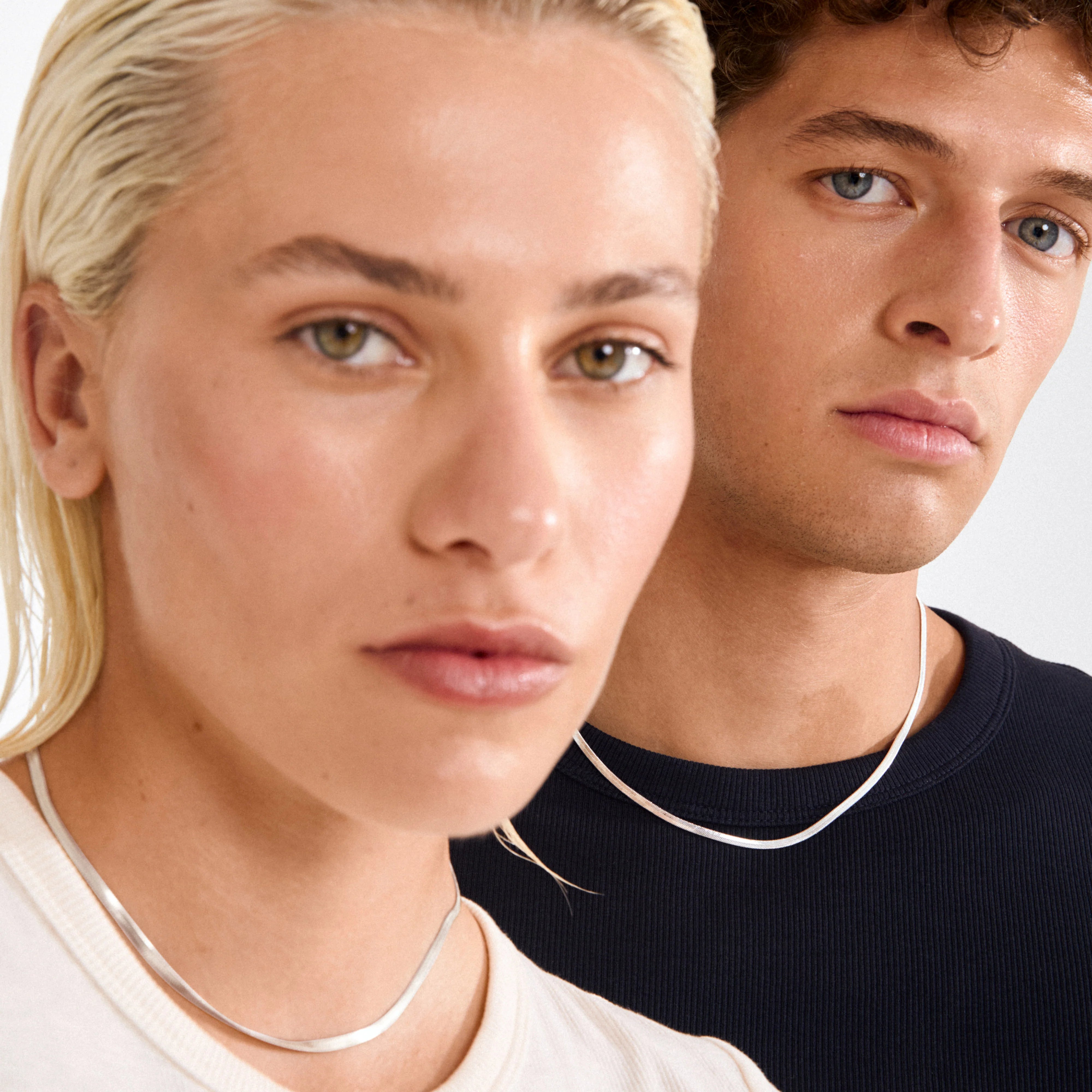 Pilgrim Joanna Flat Snake Chain Necklace Silver-Plated