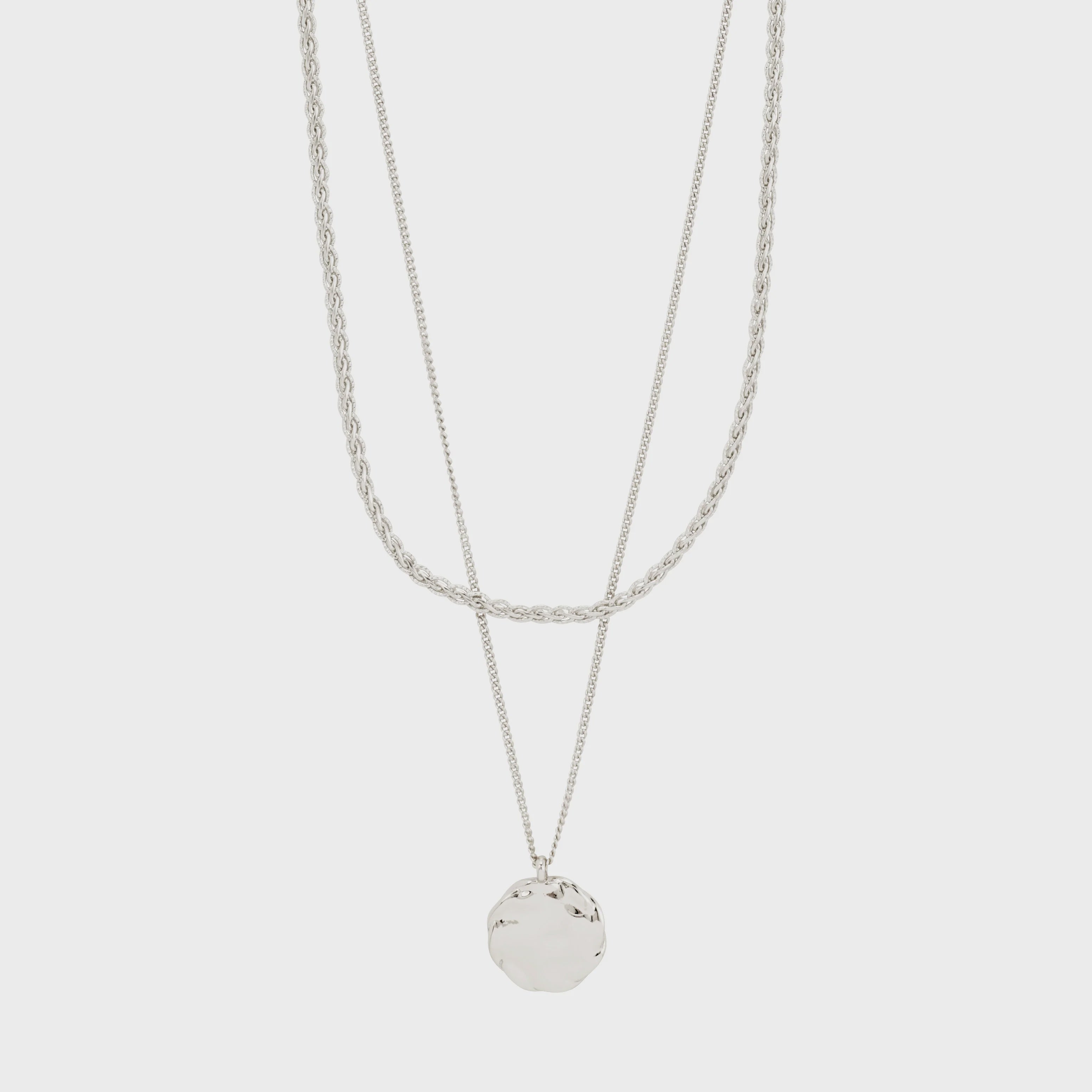 Pilgrim Declan Necklace 2-In-1 Set Silver-Plated