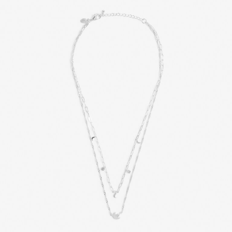 Joma Stacks Of Style Silver Moon Necklace