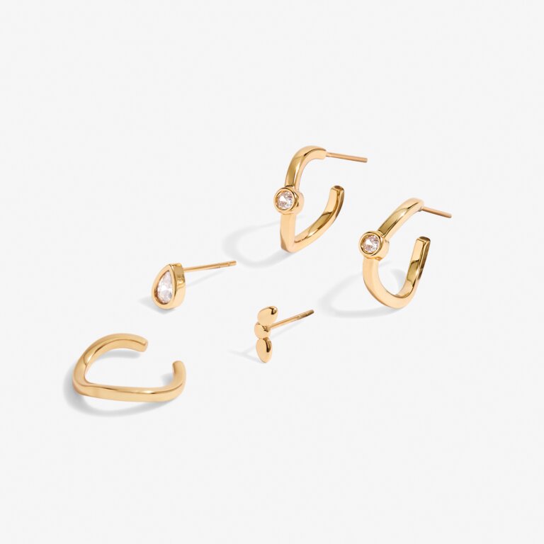 Joma Stacks Of Style Gold Organic Earrings Set