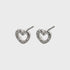 Pilgrim Edie Crystal Heart Earrings Silver-Plated