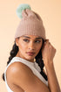 Powder Ingrid Bobble Hat - Taupe/Aqua