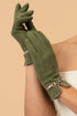 Powder Kylie Faux Suede Gloves - Forest
