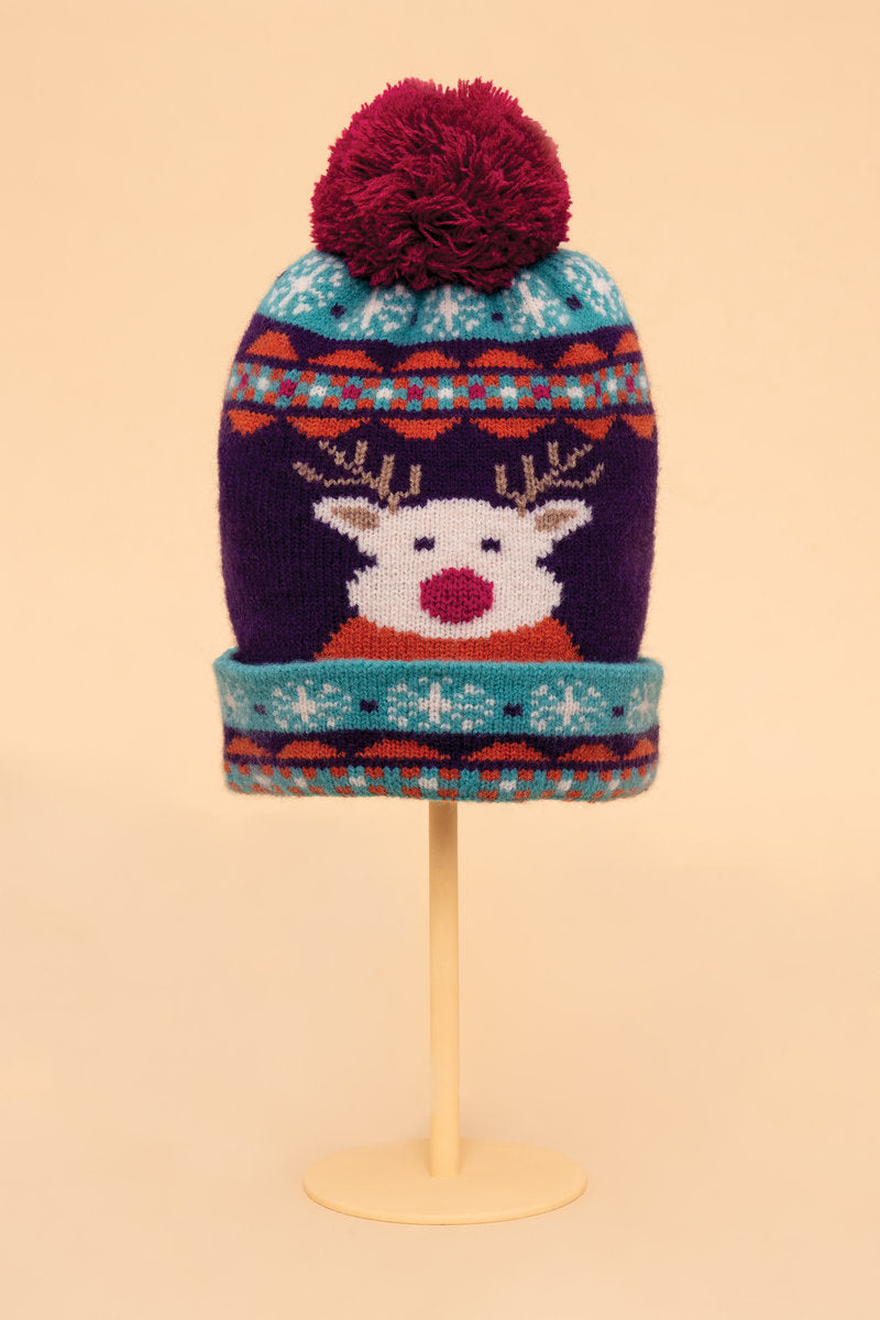 Powder Kids Cosy Hat - Reindeer