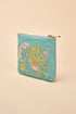 Powder Velvet Mini Pouch - Hummingbird - Aqua