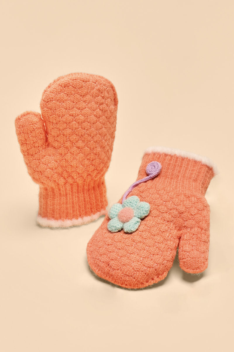 Powder Pals Mittens - Perfect Pansy Coral