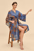 Powder Denim Tapestry Kimono Gown