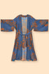 Powder Denim Tapestry Kimono Gown