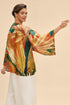 Powder Painted Palms Kimono Jacket