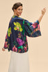 Powder Exotic Evening Kimono Jacket - Ink