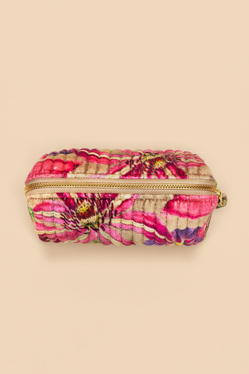 Powder Oversized Botanicals Quilted Vanity Bag