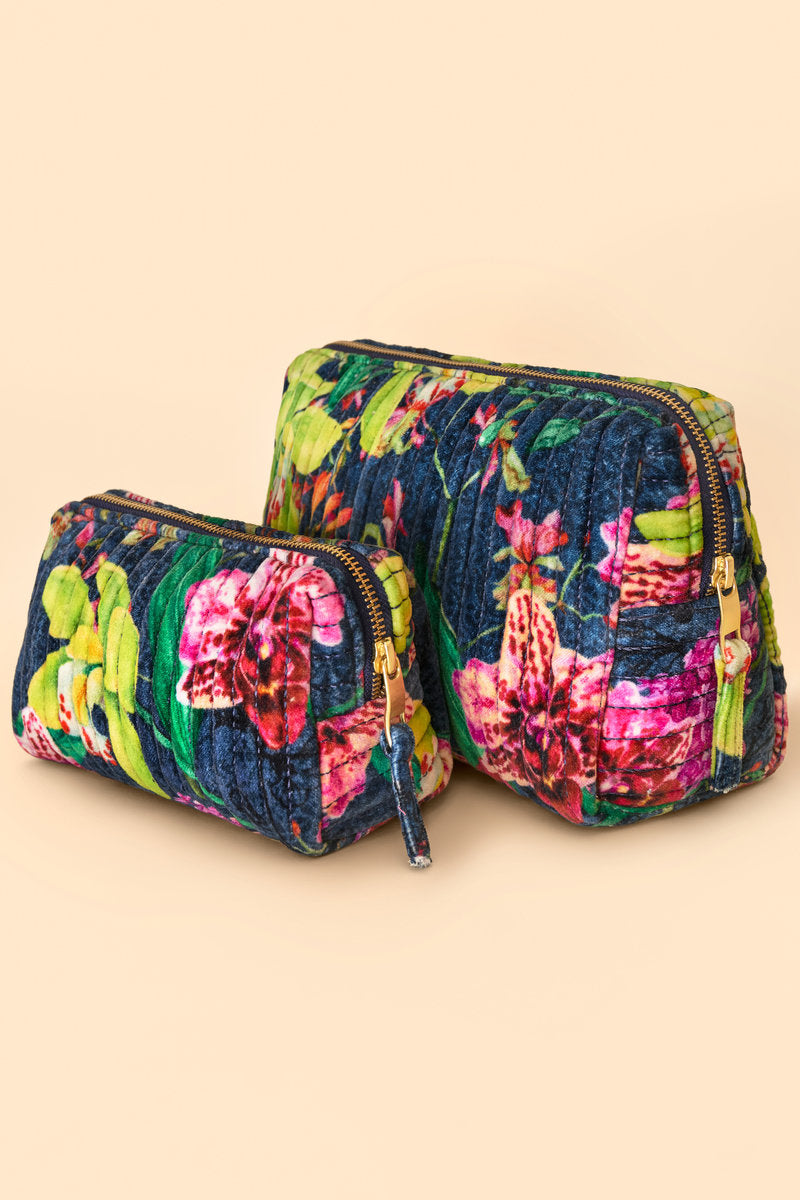 Powder Exotic Evening in Ink Quilted Washbag