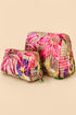 Powder Oversized Botanicals Quilted Washbag