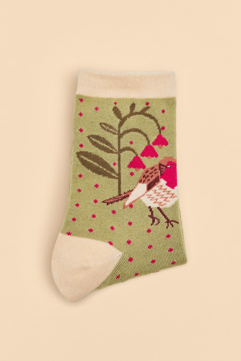 Powder Rosy Robin Ankle Socks