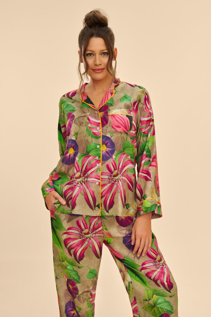 Powder Oversized Botanical Supersoft Long Pyjamas