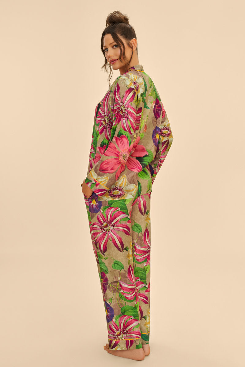 Powder Oversized Botanical Supersoft Long Pyjamas