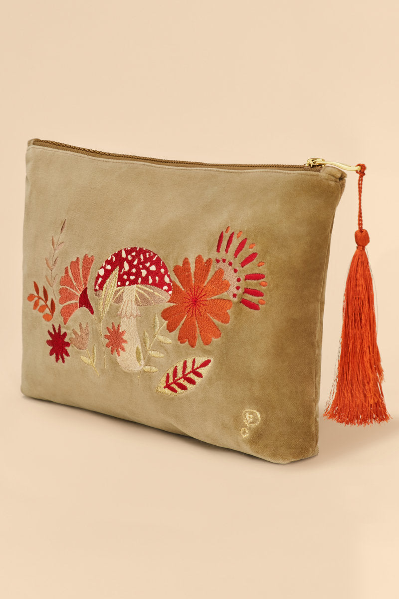 Powder Tranquil Toadstool - Sage - Zip Pouch