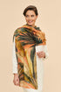 Powder Painted Palms Wool Wrap Scarf