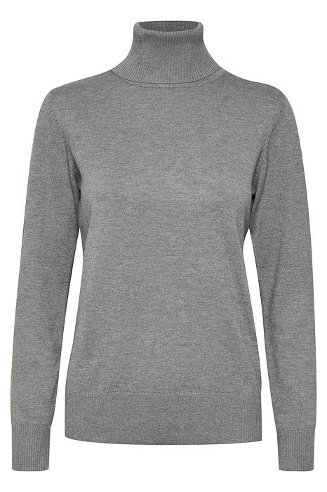 Saint Tropez Mila Rollneck Pullover Mist Grey Melange