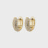 Pilgrim Lona Chunky Crystal Huggie Hoops Gold-Plated