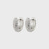 Pilgrim Lona Chunky Crystal Huggie Hoops Silver-Plated