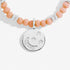 Joma Boho Beads Moon Orange & Silver Bracelet