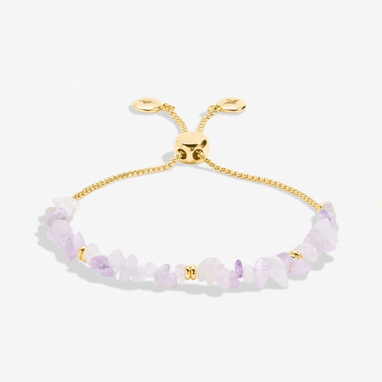 Joma Manifestones  Lilac Crystal Gold Bracelet