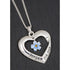 Equilibrium Silver Plated Forget Me Not Heart Necklace