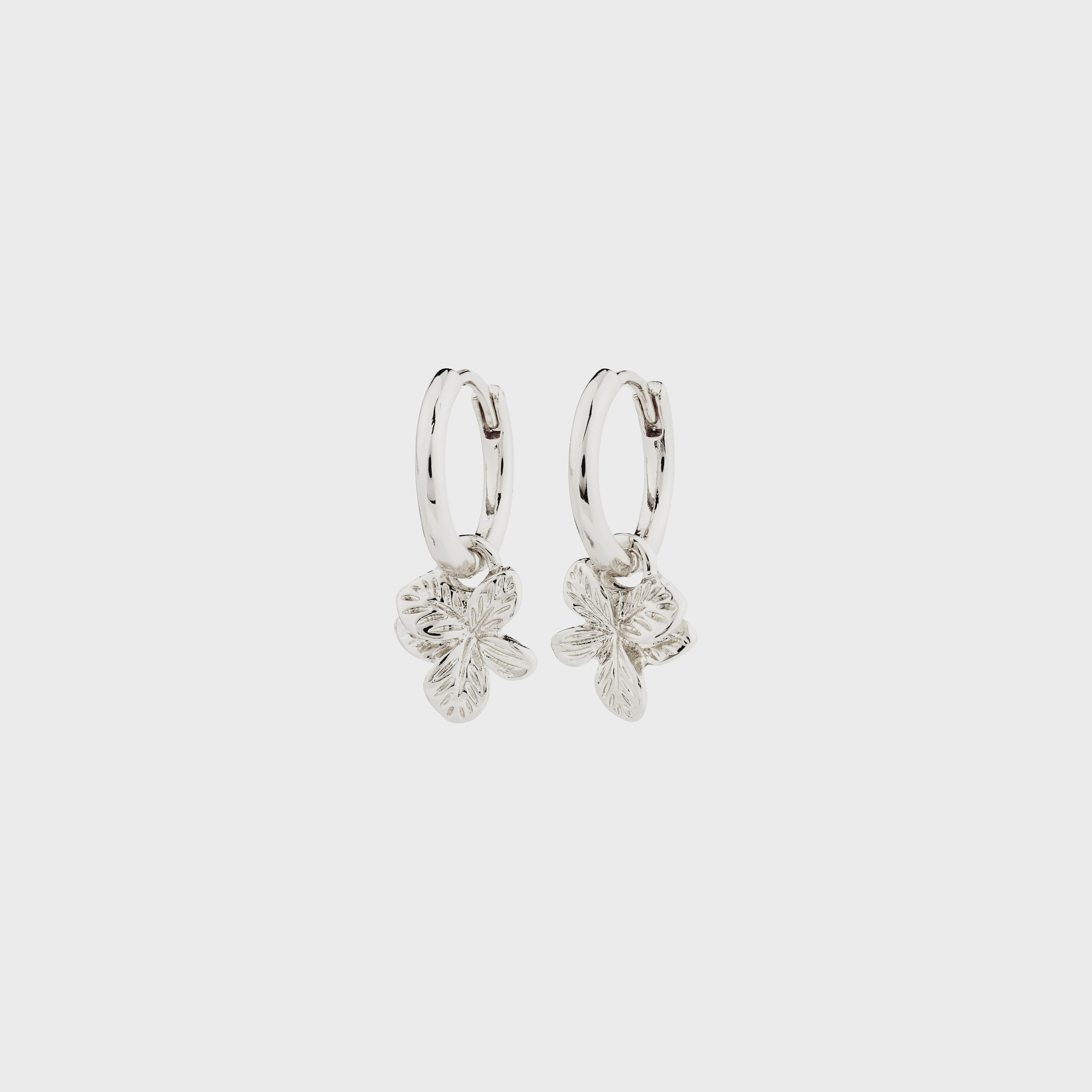 Pilgrim Charmaine Hoop Earrings Silver-Plated