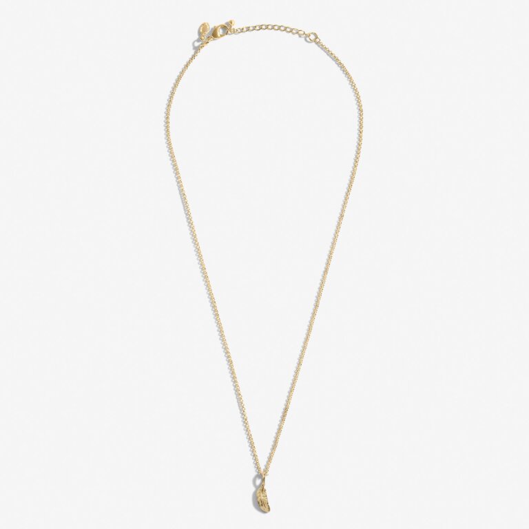 Joma Mini Charms Feather Gold Necklace