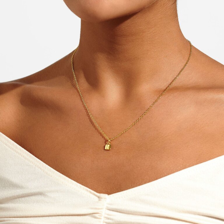 Joma Mini Charms Lock Gold Necklace