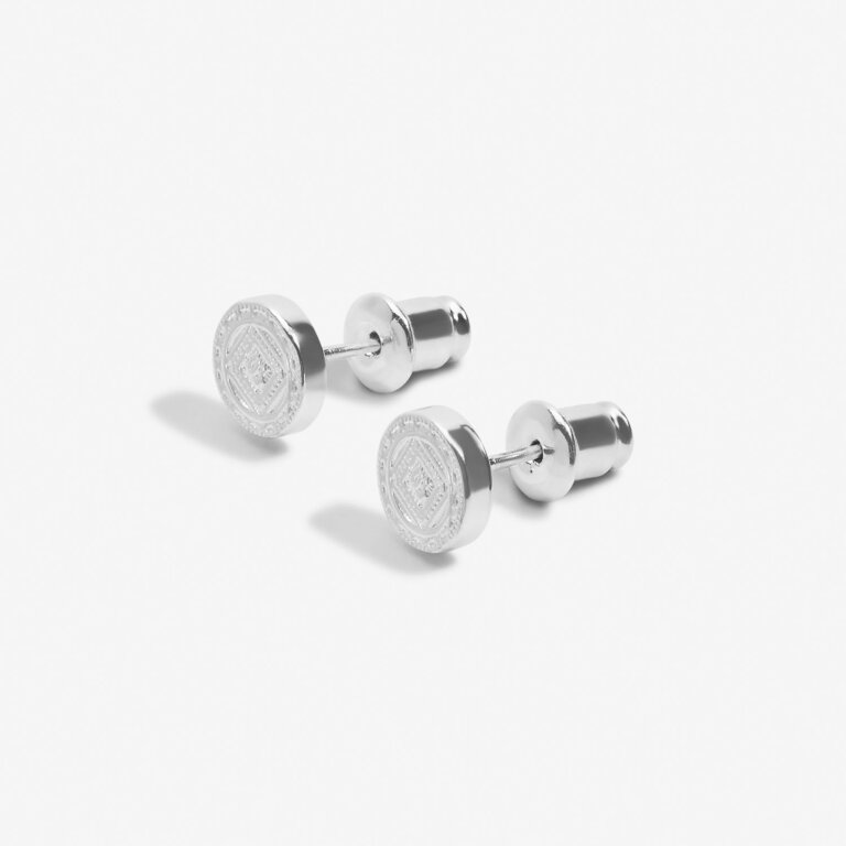 Joma Mini Charms Coin Silver Earrings