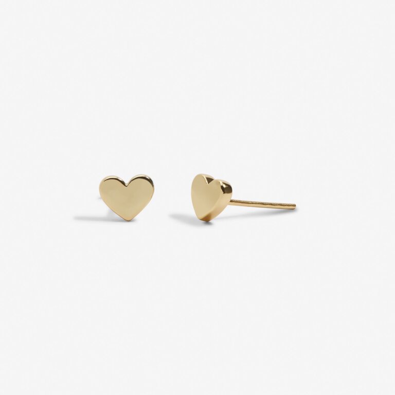 Joma Mini Charms Three Tone Hearts Silver Earrings
