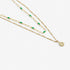 Joma A Little Stacks Of Style Green Enamel Gold Necklace