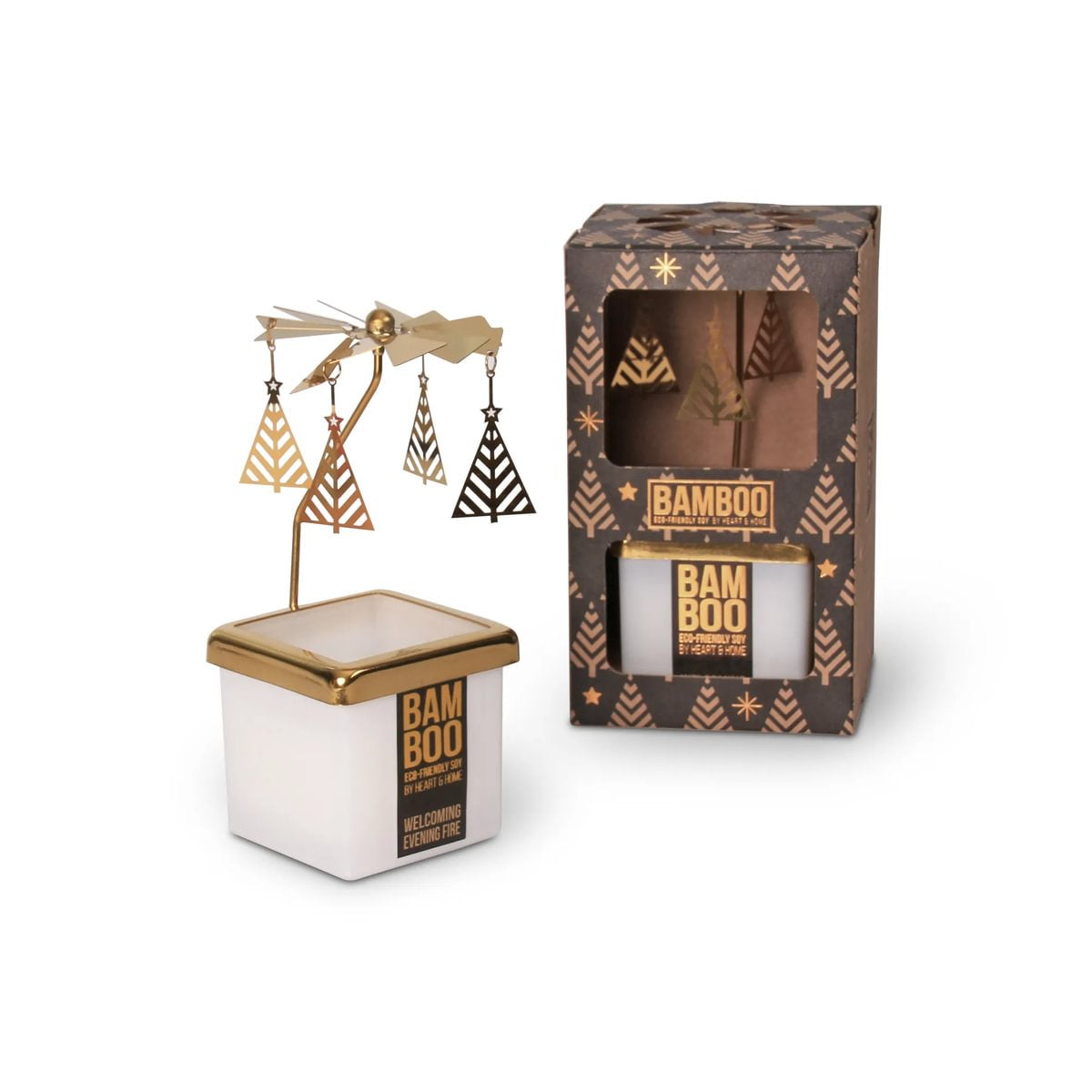 Bamboo Small Candle & Carousel Gift Set