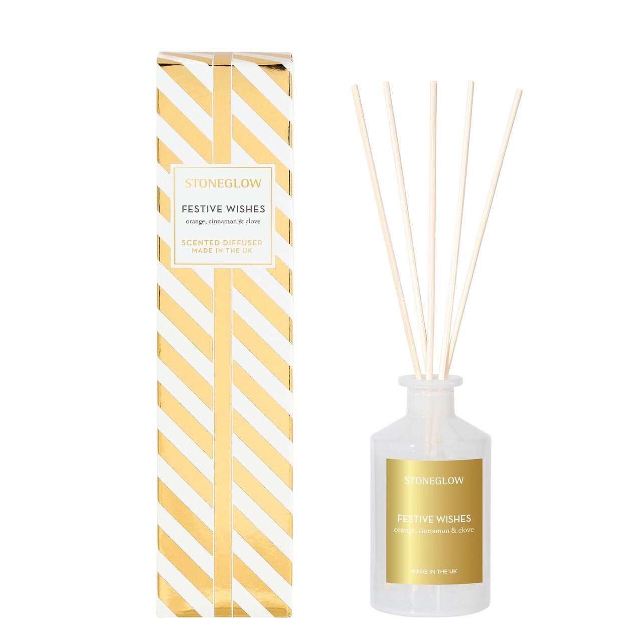 Festive Wishes - Orange, Cinnamon & Clove Scented Reed Diffuser 100ml