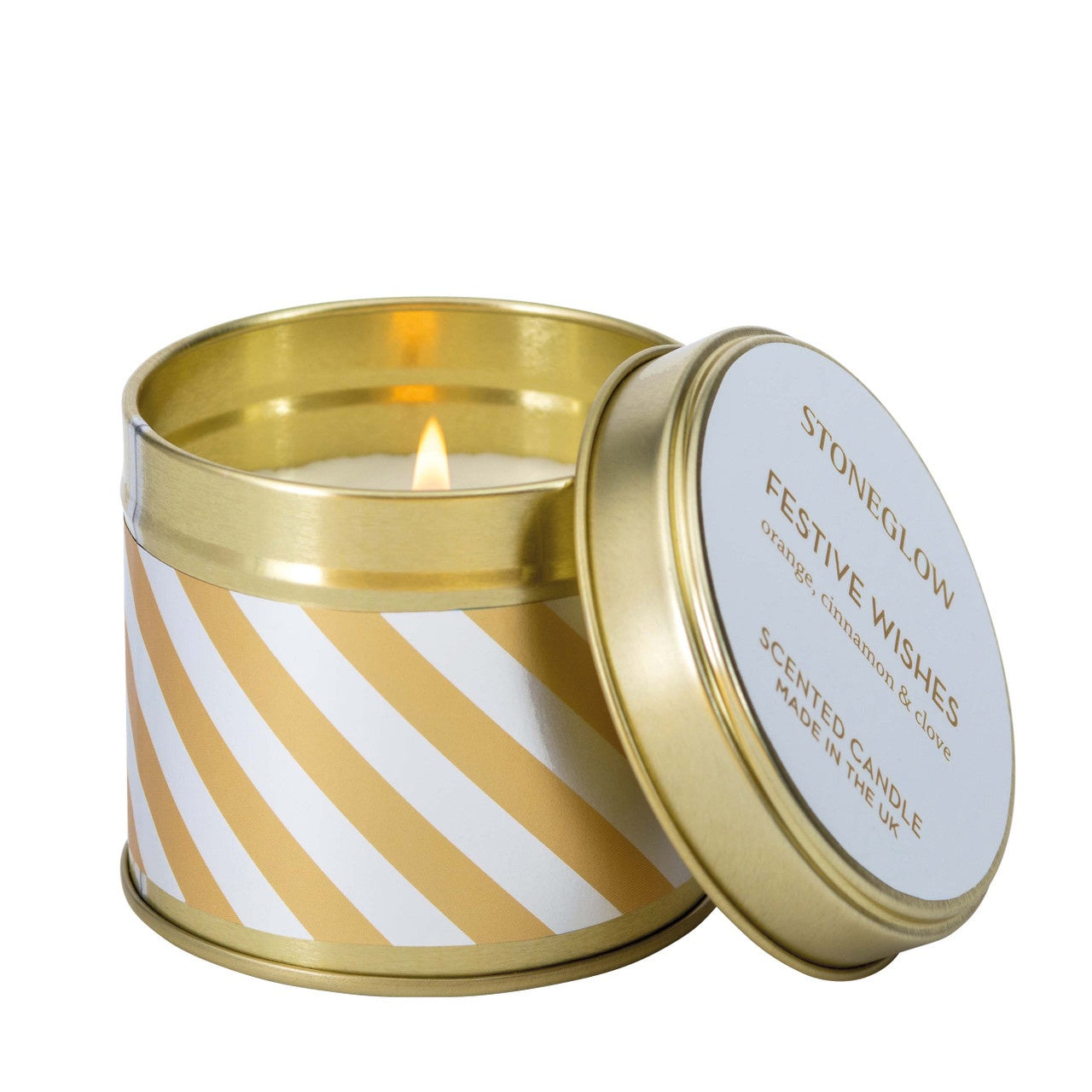 Festive Wishes - Orange, Cinnamon & Clove Scented Candle Tin