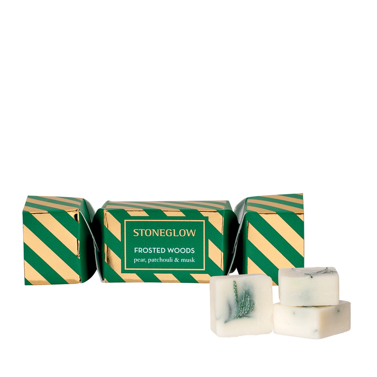 Frosted Woods Cracker - Pear, Patchouli & Musk Scented Botanical Soy Wax Melts x 3