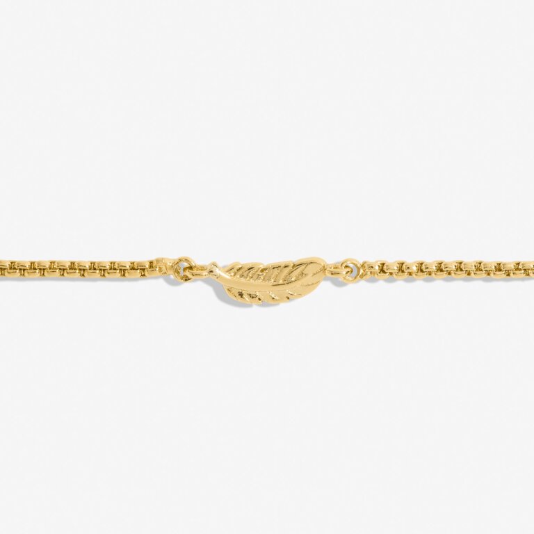 Joma Mini Charms Feather Gold Bracelet