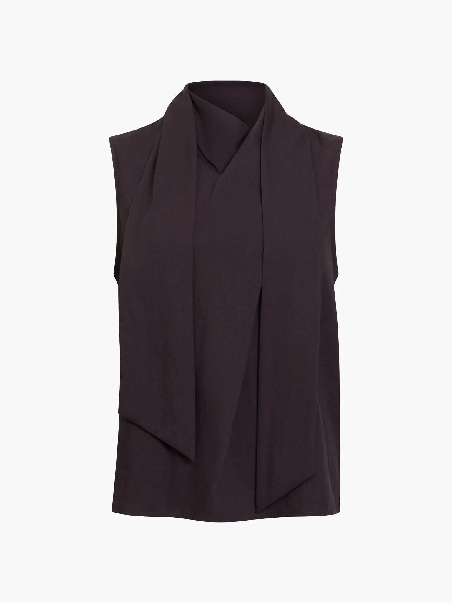 French Connection Leela Scarf Top Mocha Brown