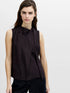 French Connection Leela Scarf Top Mocha Brown
