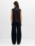 French Connection Leela Scarf Top Mocha Brown