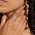 Joma A Little Stacks Of Style Set Of 3 Moon & CZ Silver Rings