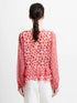 French Connection Poppy Emina Semi Sheer Top Red Multi