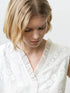 French Connection Vani Peplum Top Linen White