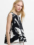 French Connection Jessie Lindy Sleeveless Top Black-Cream