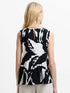 French Connection Jessie Lindy Sleeveless Top Black-Cream